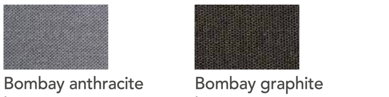 Zwei Farbmuster: Alu weiß/Softex Shell und Alu anthrazit/Softex Coal.